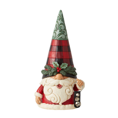 Highland Glen Gnome with Sleigh Bells Figurine - Heartwood Creek by Jim Shore - Jim Shore Designs UK