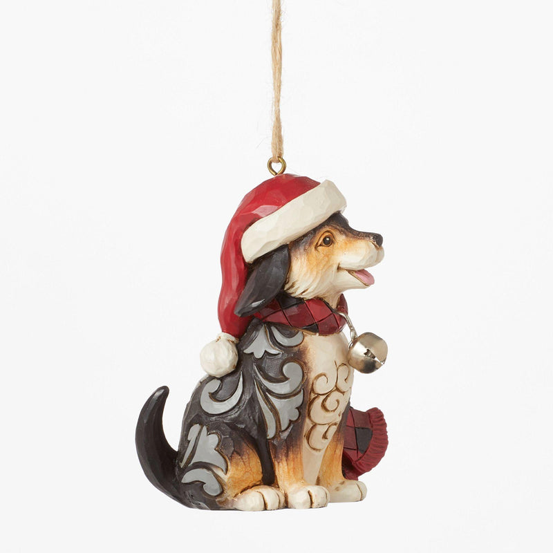 Highland Glen Dog in Scarf Hanging Ornament - Heartwood Creek by Jim Shore - Jim Shore Designs UK