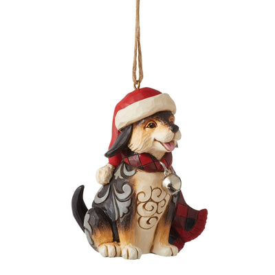 Highland Glen Dog in Scarf Hanging Ornament - Heartwood Creek by Jim Shore - Jim Shore Designs UK