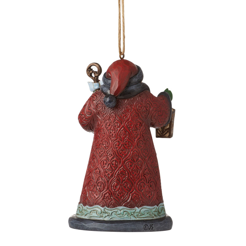 Holiday Manor Santa with Lantern Hanging Ornament - Heartwood Creek by Jim Shore