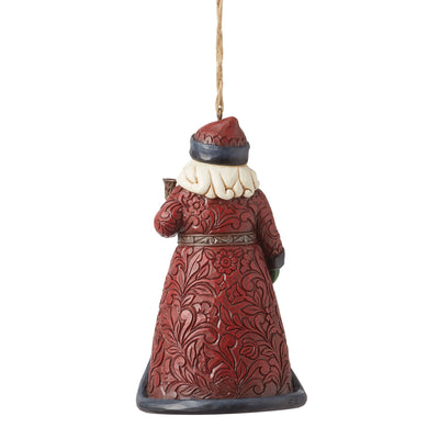 Holiday Manor Santa with Bell Hanging Ornament - Heartwood Creek by Jim Shore