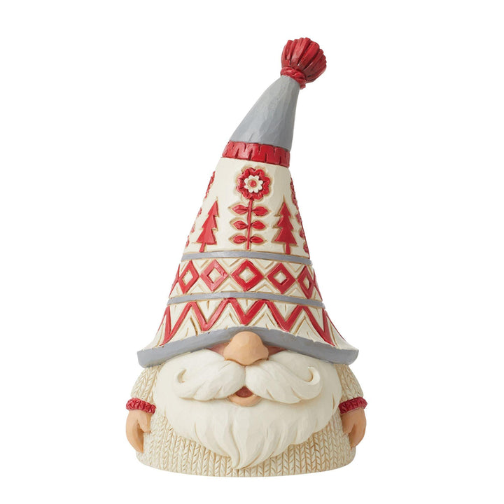 Nordic Noel Gnome in White Sweater - Heartwood Creek by Jim Shore - Jim Shore Designs UK