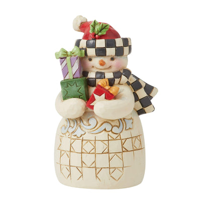 Snowman with Scarf & Hat Mini Figurine - Heartwood Creek by Jim Shore - Jim Shore Designs UK