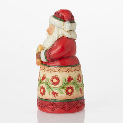 Santa with Heart Mini Figurine - Heartwood Creek by Jim Shore - Jim Shore Designs UK