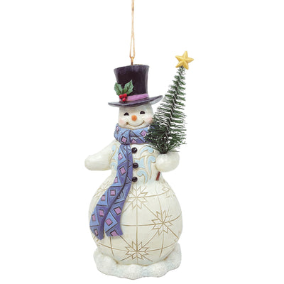 Snowman with Tree Hanging Ornament - Heartwood Creek Jim Shore