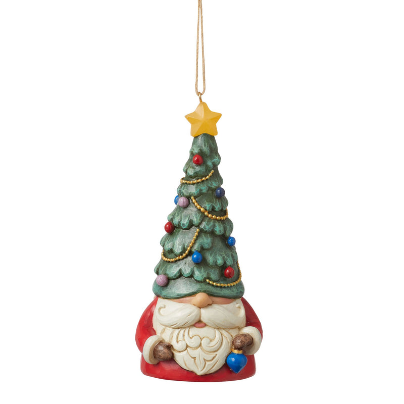 Gnome with LED Christmas Hat Hanging Ornament - Heartwood Creek Jim Shore