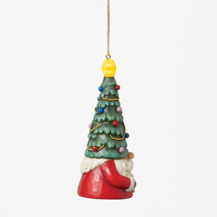 Gnome with LED Christmas Hat Hanging Ornament - Heartwood Creek Jim Shore