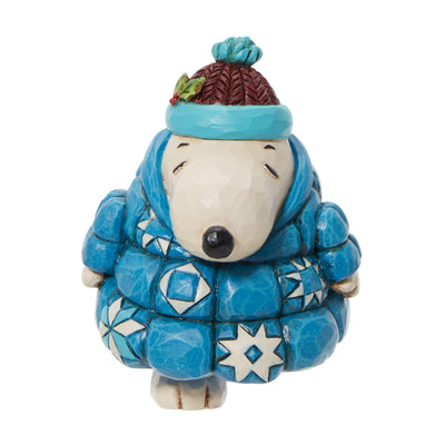 Snoopy in a Puffer Jacket Mini Figurine - Peanuts by Jim Shore - Jim Shore Designs UK