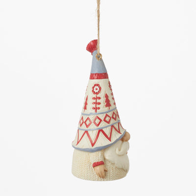 Gnome in White Sweater Hanging Ornament - Heartwood Creek by Jim Shore - Jim Shore Designs UK