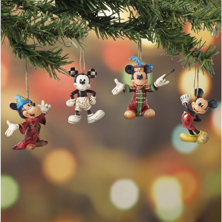 Mickey Mouse Hanging Ornaments Set of 4 - Disney Traditions by Jim Shore