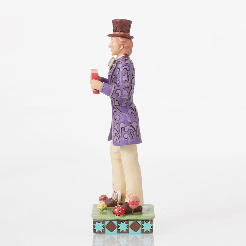 Willy Wonka with Rotating Chocolate Bar Figurine - Willy Wonka by Jim Shore