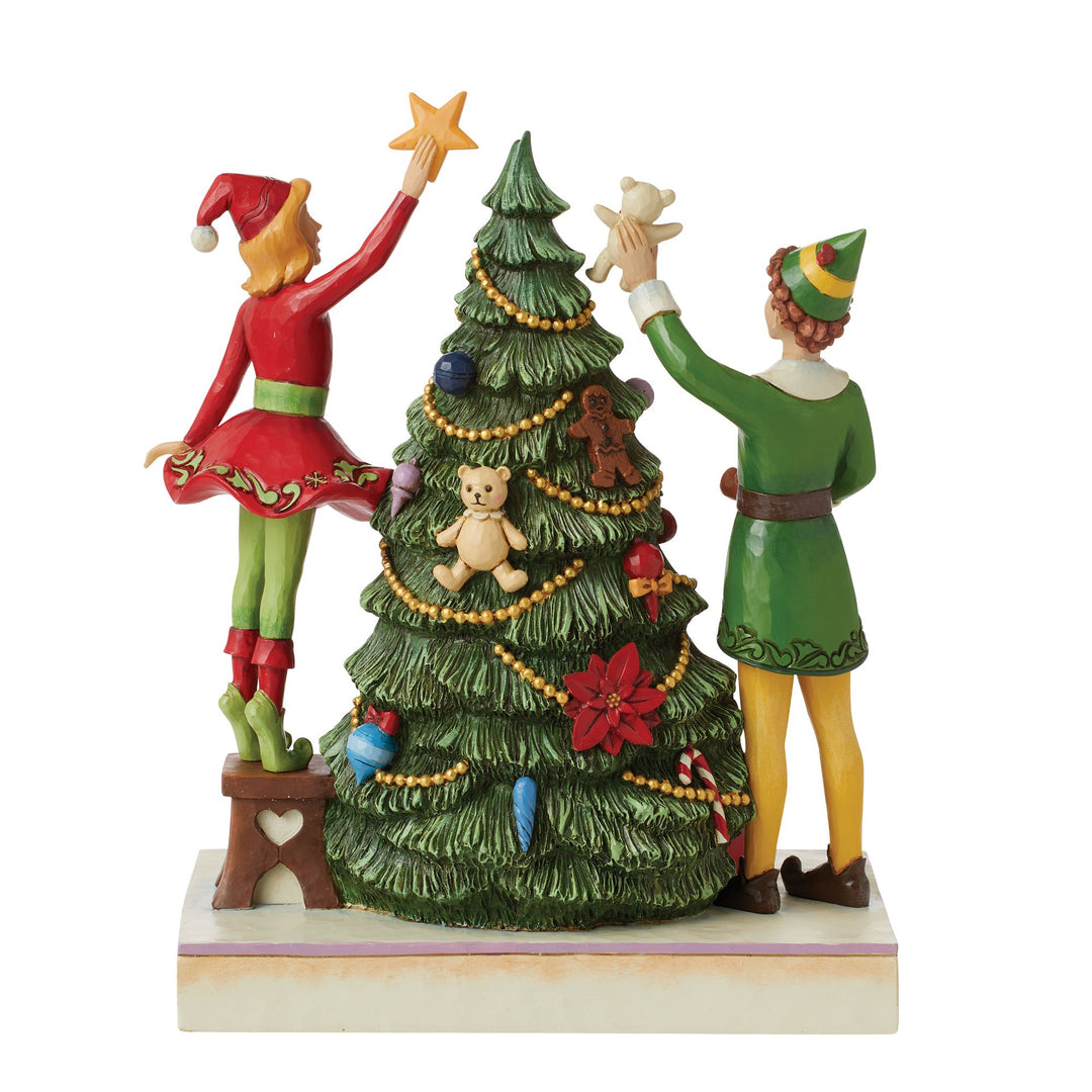 Treat Every Day like Christmas (Buddy with Jovie Decorating Tree Figurine) - Elfby Jim Shore