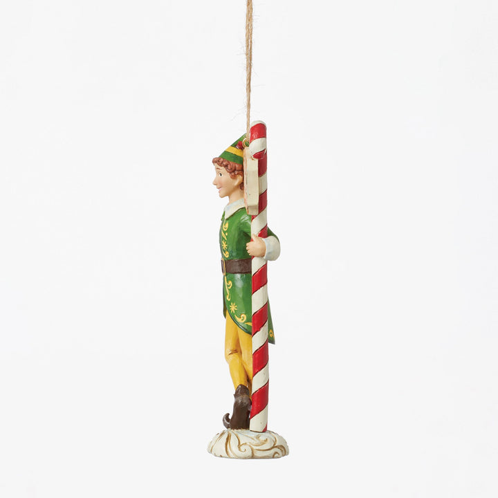 Buddy Elf with Candy Cane Forest Signpost Hanging Ornament - Elf by Jim Shore