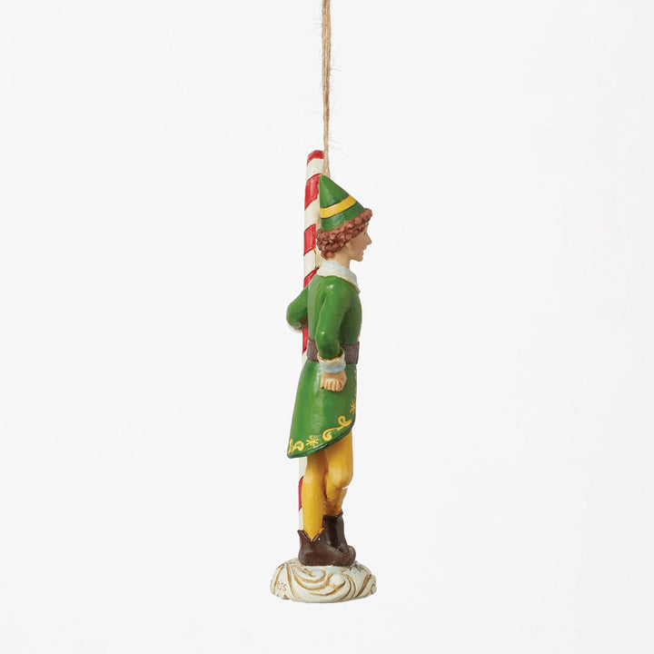 Buddy Elf with Candy Cane Forest Signpost Hanging Ornament - Elf by Jim Shore