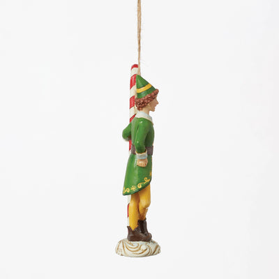 Buddy Elf with Candy Cane Forest Signpost Hanging Ornament - Elf by Jim Shore