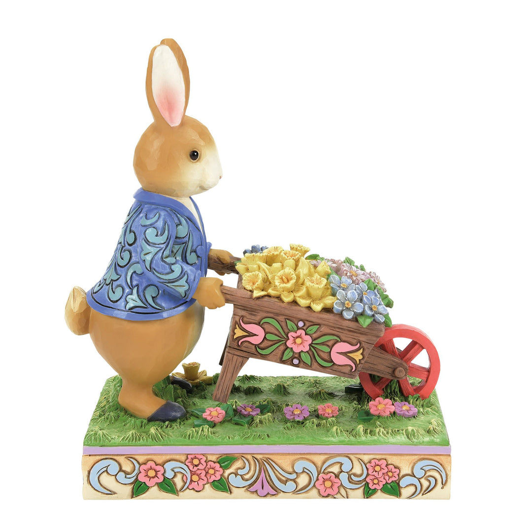 Peter Rabbit with Wheelbarrow Figurine Beatrix Potter by Jim Shore