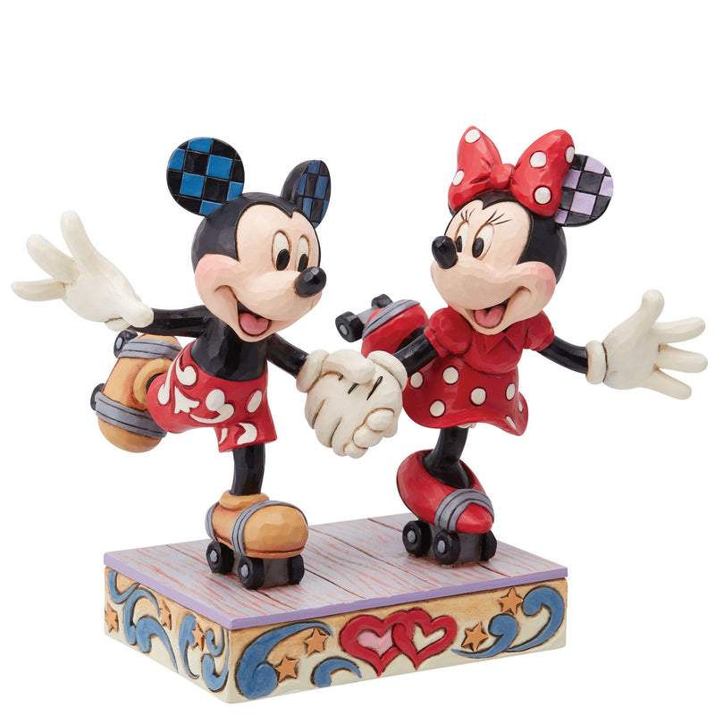 A Sweet Skate (Mickey and Minnie Mouse Rollar Skating Figurine) - Disney Traditions by Jim Shore