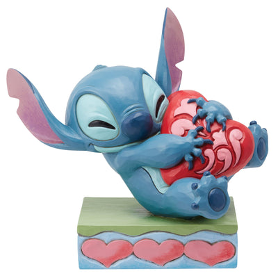 Heart Struck (Stitch Hugging a Heart Figurine) - Disney Traditions by Jim Shore