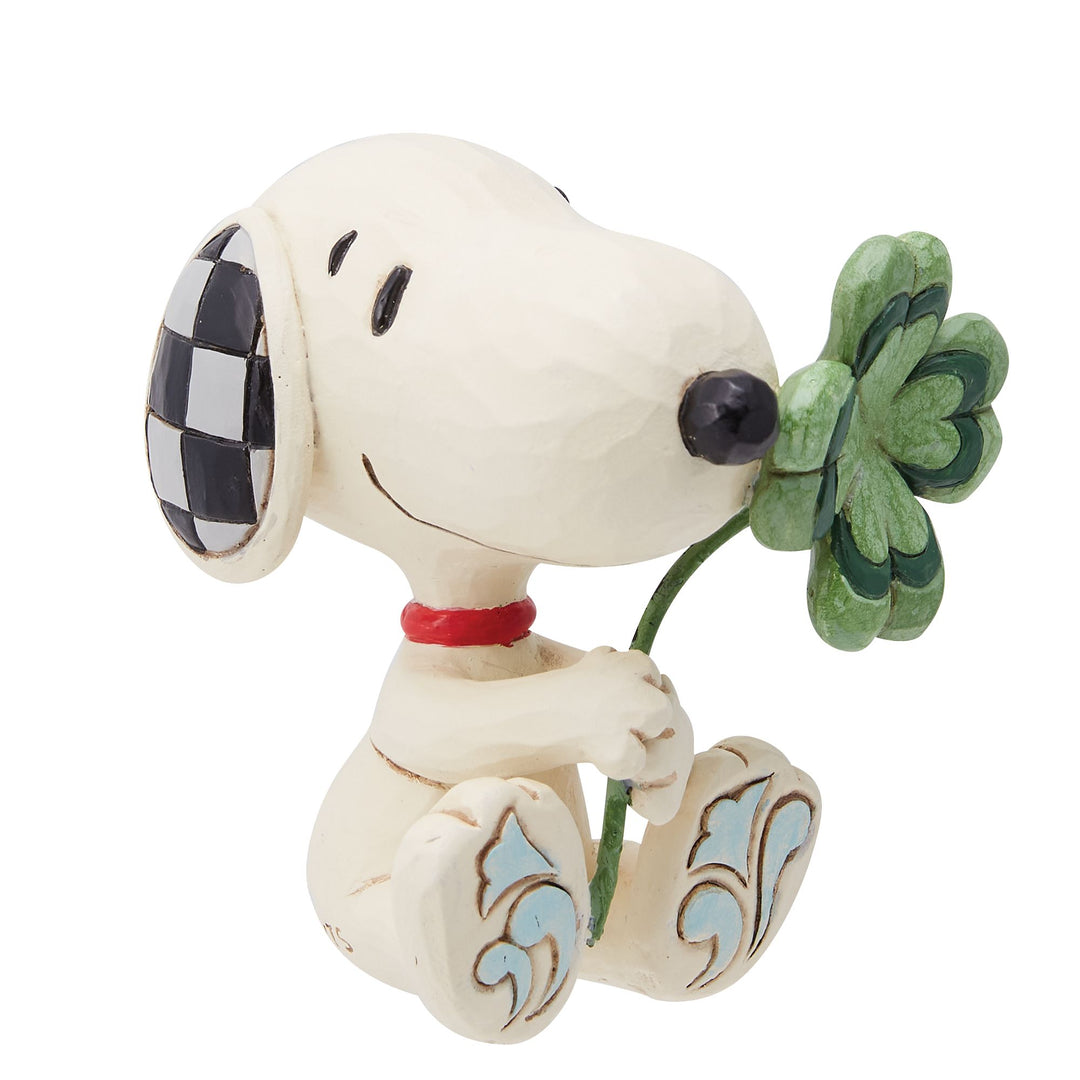 Snoopy with Clover Mini Figurine - Peanuts by Jim Shore