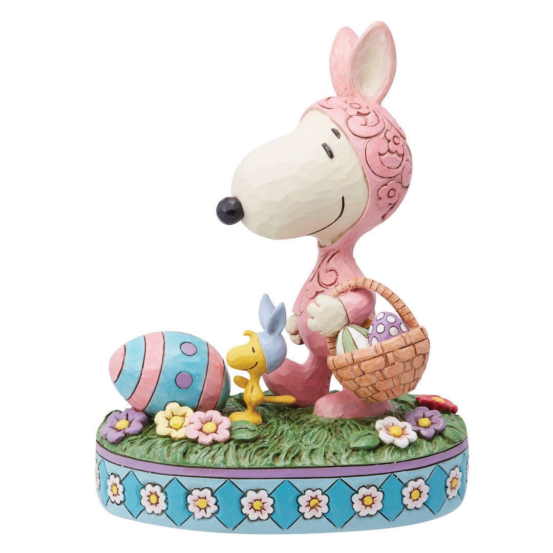 Easter Hoppyness (Snoopy and Woodstock in Bunny Suits Figurine) - Peanuts by JimShore