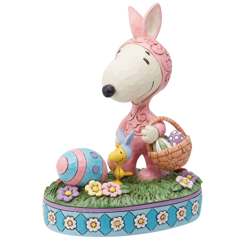 Easter Hoppyness (Snoopy and Woodstock in Bunny Suits Figurine) - Peanuts by JimShore