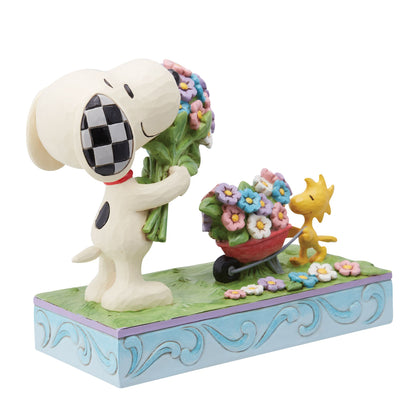 Fresh Picked Blooms (Snoopy and Woodstcok Picking Flowers Figurine) - Peanuts byJim Shore