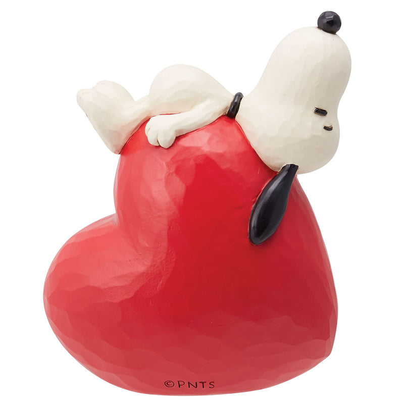 Lovely Dreams (Snoopy Laying a Heart Figurine) - Peanuts by Jim Shore