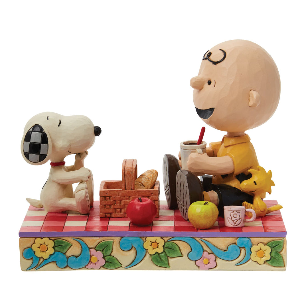 Picnic Pals (Snoopy, Woodstock and Charlie Brown Picnic Figurine) - Peanuts by Jim Shore