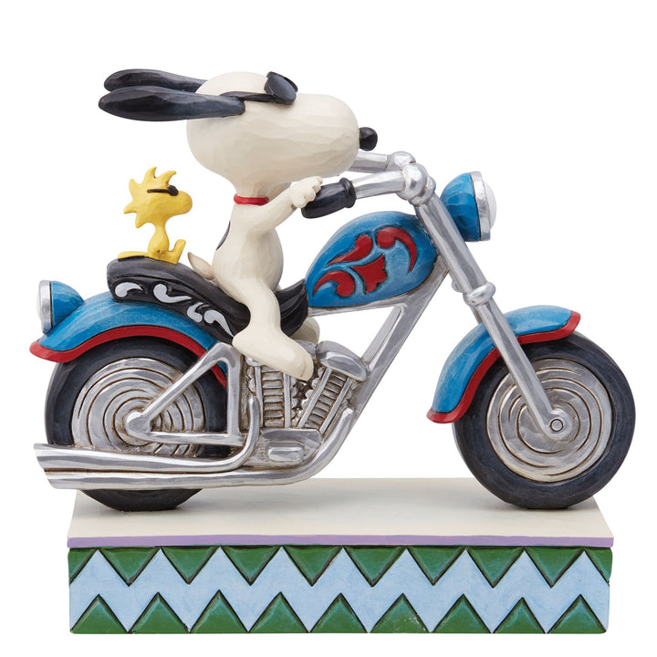 Cool Riders (Snoopy and Woodstock Riding a Motorcycle Figurine) - Peanuts by JimShore