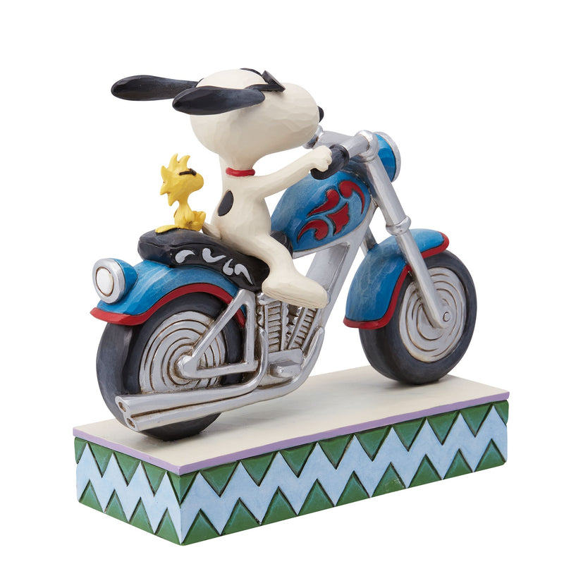 Cool Riders (Snoopy and Woodstock Riding a Motorcycle Figurine) - Peanuts by JimShore