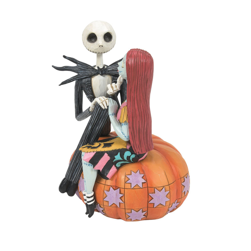 The Pumpkin King and Sally (Jack and Sally on a Pumpkin Figurine) - Disney Traditions by Jim Shore - Jim Shore Designs UK