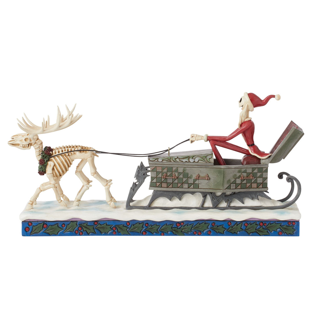 Dash Away Jack (Jack Skellington Sleigh Figurine) - Disney Traditions by Jim Shore