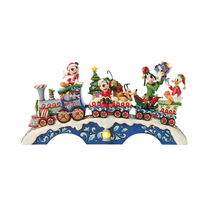 Christmas Cheer on Track (Mickey & friends LED Musical Train) - Disney Traditions by Jim Shore