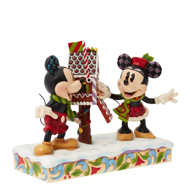 Letters for Santa (Mickey & Minnie Mouse Posting a Christmas Letter) - Disney Traditions by Jim Shore
