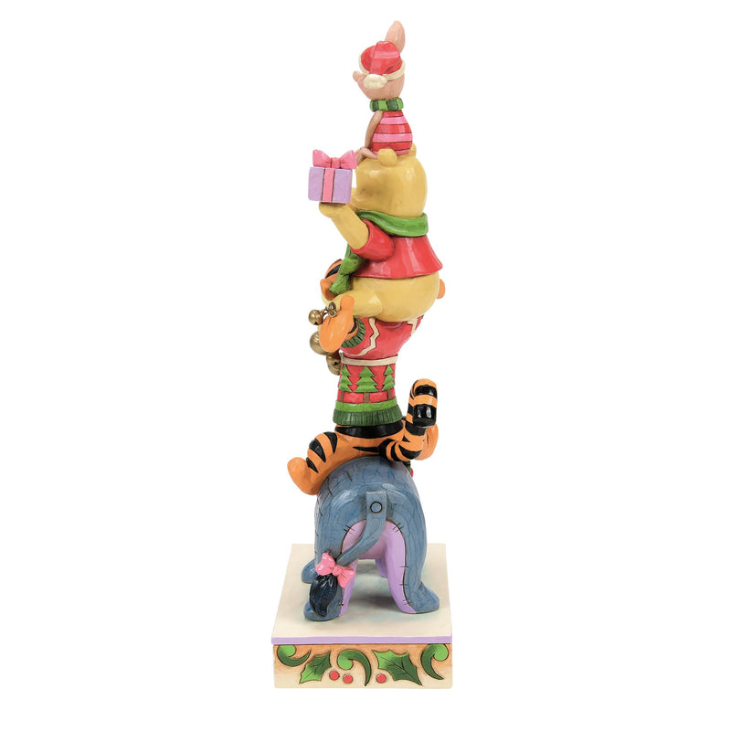 Friendship & Festivities (Christmas Winnie the Pooh Stacked Figurine) - Disney Traditions by Jim Shore