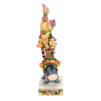 Friendship & Festivities (Christmas Winnie the Pooh Stacked Figurine) - Disney Traditions by Jim Shore