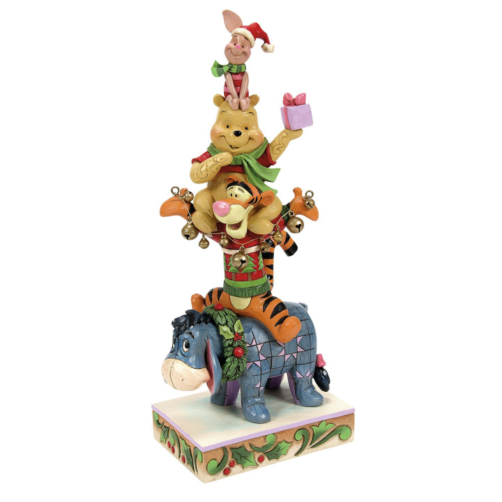 Friendship & Festivities (Christmas Winnie the Pooh Stacked Figurine) - Disney Traditions by Jim Shore