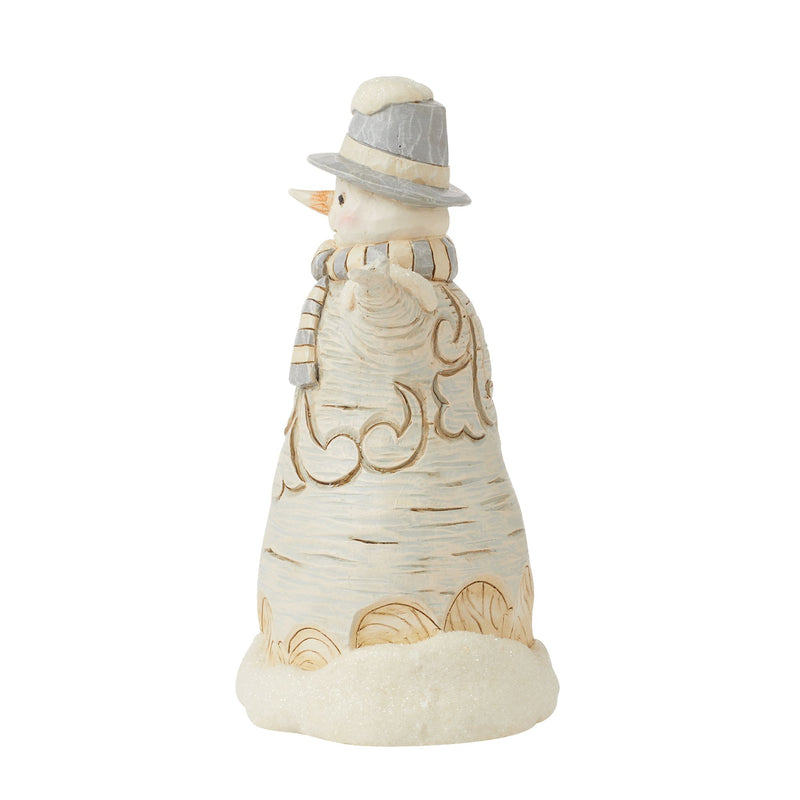 Forest Flurries (White Woodland Carved Snowman Figurine) - Heartwood Creek by Jim Shore