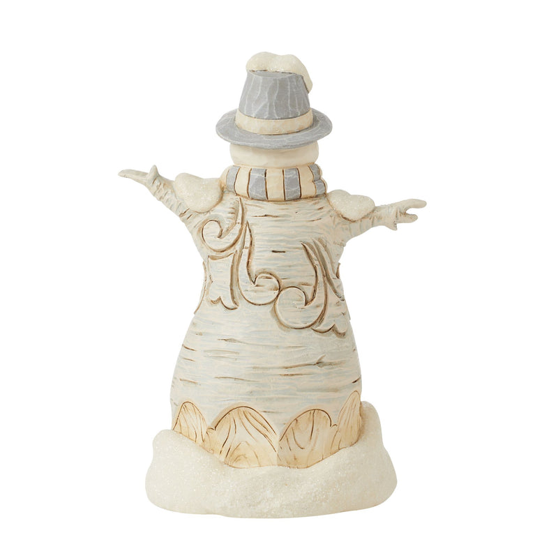 Forest Flurries (White Woodland Carved Snowman Figurine) - Heartwood Creek by Jim Shore