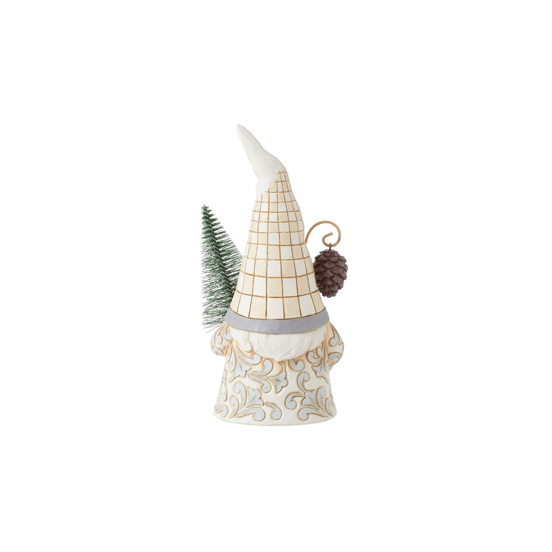 Perfect Pinecone (White Woodland Gnome with Sisal Tree Figurine) - Heartwood Creek by Jim Shore