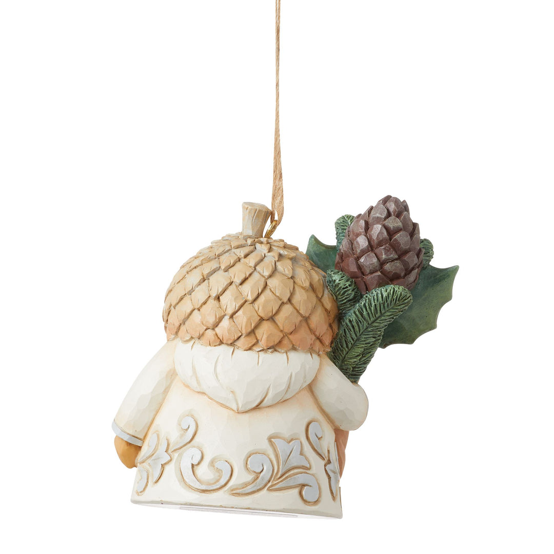 White Woodland 2024 Gnome Hanging Ornament