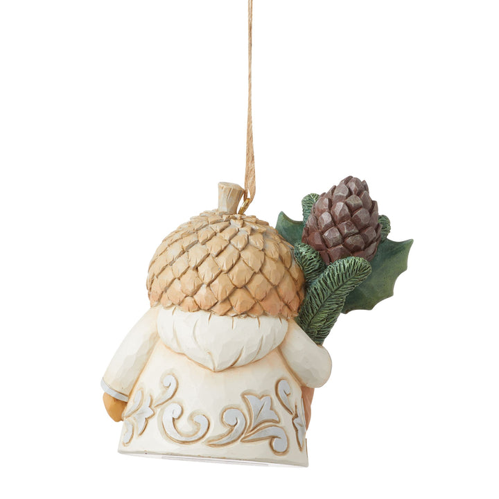 White Woodland 2024 Gnome Hanging Ornament