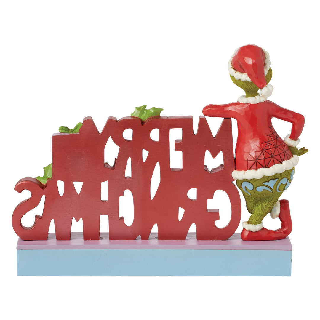 Merry Grinch-Mas Sign - The Grinch by Jim Shore