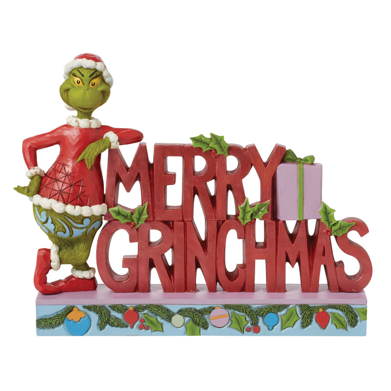 Merry Grinch-Mas Sign - The Grinch by Jim Shore