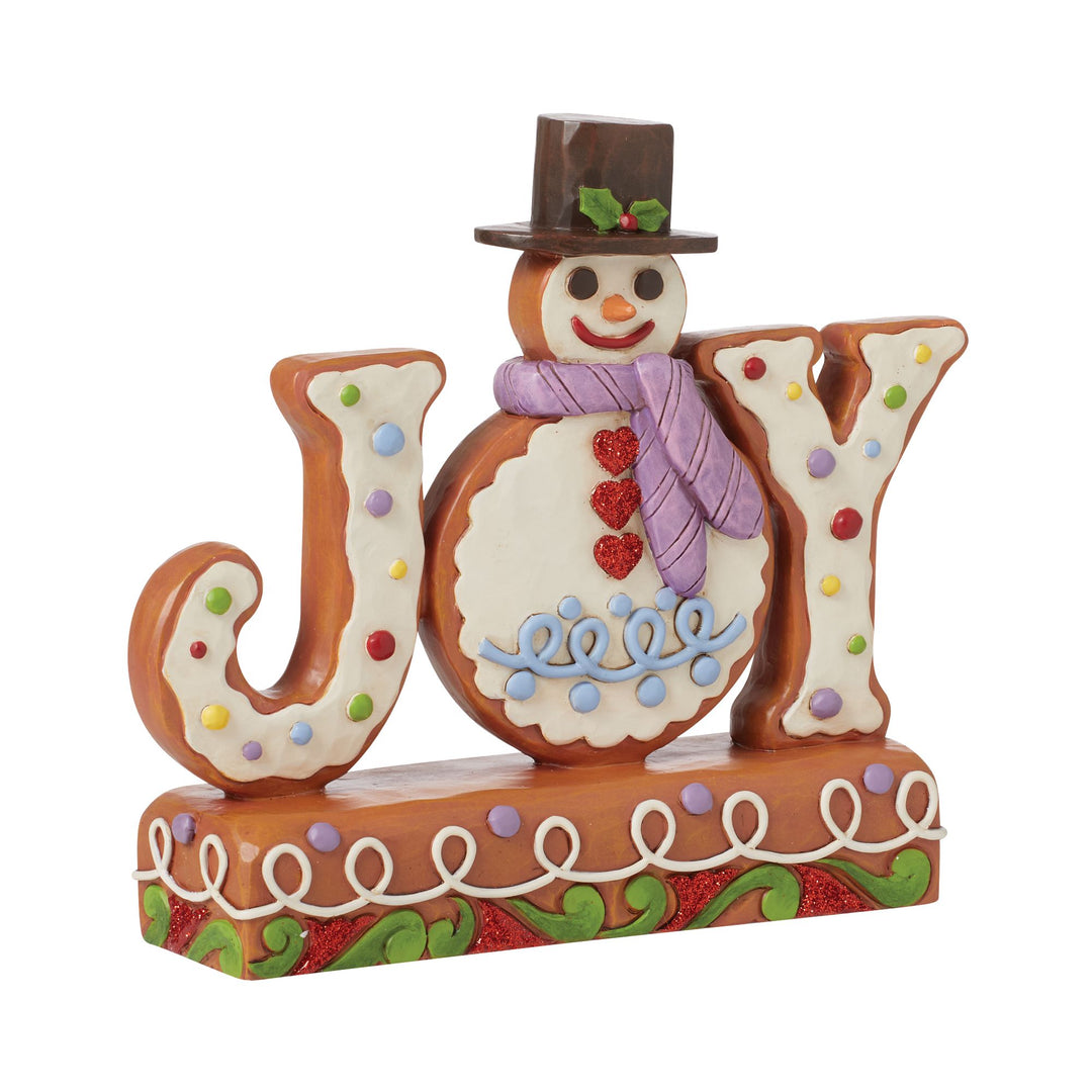 Baked with Joy (Gingerbread Snowman Joy Sign) - Heartwood Creek by Jim Shore