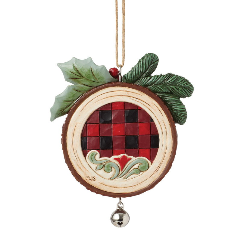 Woodslice Christmas Scene Hanging Ornament - Heartwood Creek by Jim Shore