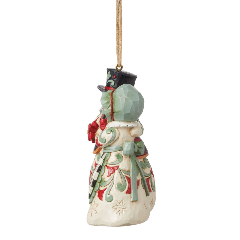 Snowman Couple Hanging Ornament - Heartwood Creek by Jim Shore