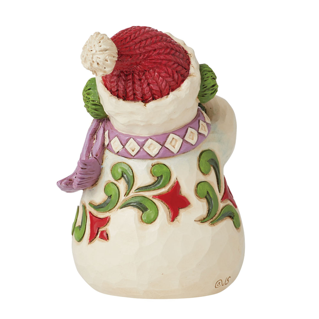 Snowman with Earmuff Mini - Heartwood Creek by Jim Shore