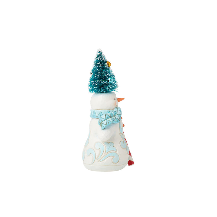 Candy cane Crush (Snowman Sisal Tree Pint Size Figurine) - Heartwood Creek by Jim Shore