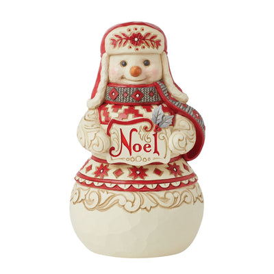 Signs of Christmas (Nordic Noel Snowman with Noel Sign Figurine) - Heartwood Creek by Jim Shore